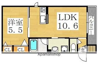 シャーメゾン エイワ北田辺【3階】の間取り