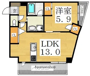 メゾンセドーレ【4階】の間取り