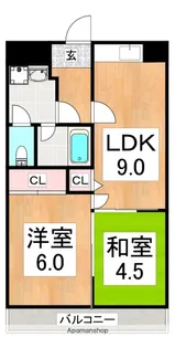 白鷺パークサイドハウス【5階】の間取り