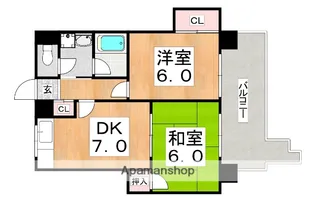 2DKの間取り画像