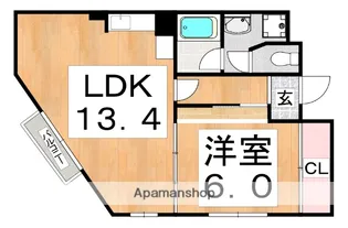 ウイングコート南栄【5階】の間取り
