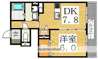 ドゥ ジェーム【1階】の間取り