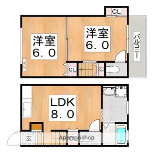 アーバンハイツ【1階】の間取り
