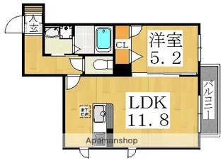 アビデサントル【1階】の間取り