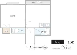 大阪府大阪市東住吉区今川7丁目【マンション】の間取り