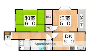 リバーサイド春日【2階】の間取り