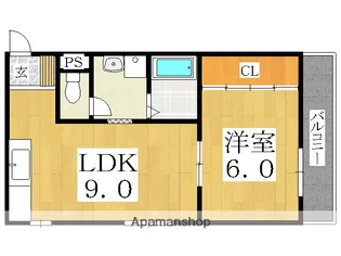 シャトーローレンス【2階】の間取り