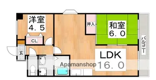 フローラ永互【3階】の間取り