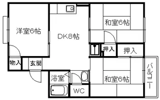 トリバン深井【1階】の間取り