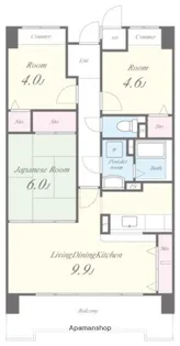 大阪府大阪市平野区平野元町【マンション】の間取り