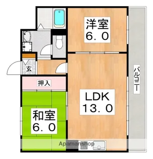 グランドール南栄【3階】の間取り