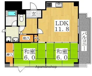 メゾンドクレイヨン【3階】の間取り