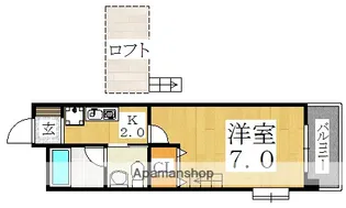 W.O.Bレマーニー昭和町【5階】の間取り