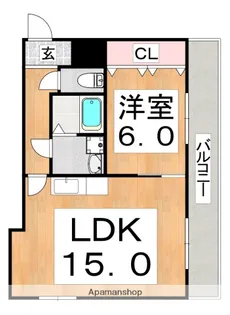 辰巳ハイツ【4階】の間取り