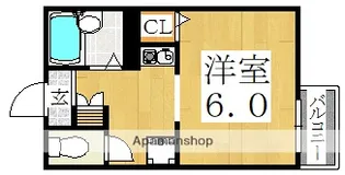 シテール西今川【1階】の間取り