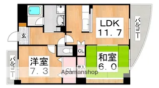 サンヴァレンティア【2階】の間取り