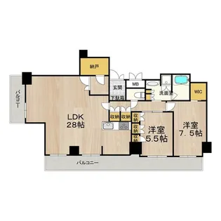 アートアルテールコンドミニアムフロア【24階】の間取り