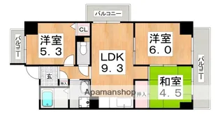 サンオークタツミ【8階】の間取り