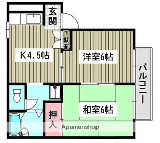ナイティ池尻【106号室】の間取り