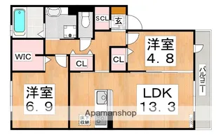 カーサフェリーチェ【2階】の間取り
