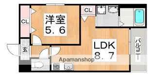 フジパレス長吉川辺Ⅰ番館【2階】の間取り