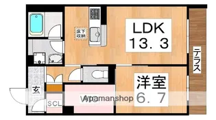 ラ・ポーズI【1階】の間取り