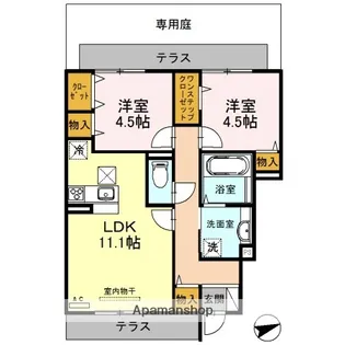 リヤン永井(ナガイ)【1階】の間取り