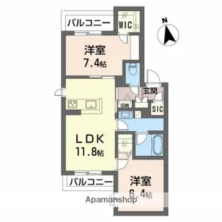 SHAMAISON 大今里 ZEH【3階】の間取り