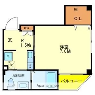 ル・シェル南巽【2階】の間取り
