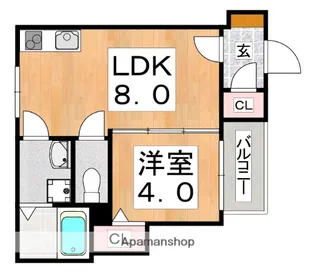 F ASECIA CAMELIA【1階】の間取り