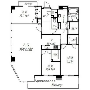 大阪府大阪市天王寺区上汐3丁目【マンション】の間取り