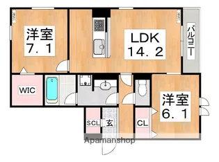 VIEVLE阿倍野播磨町【2階】の間取り
