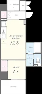 ブリリアントコートクラージュ【8階】の間取り