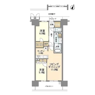大阪ベイレジデンス【0321号室】の間取り