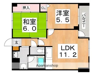 大阪府大阪市平野区平野南1丁目【マンション】の間取り