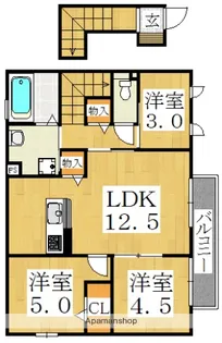 メゾン ド フルールⅡ【2階】の間取り