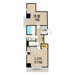 Wan's Style阿倍野【2階】の間取り