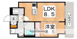 グランパシフィック 東今里INNOVATION【2階】の間取り