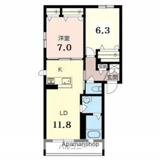 シャーメゾン長堂【2階】の間取り