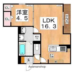 大阪府大阪市平野区平野西6丁目【アパート】の間取り