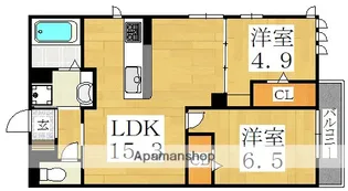 クラシスト今川【1階】の間取り