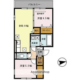 アビーロード巽東(タツミヒガシ)【2階】の間取り