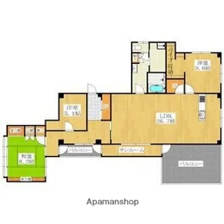 晴明丘マンション【2階】の間取り