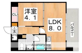 大阪府大阪市阿倍野区松崎町4丁目【マンション】の間取り