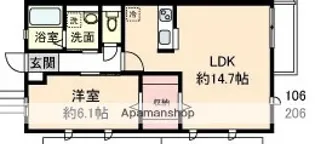 スワンズガーデン【2階】の間取り