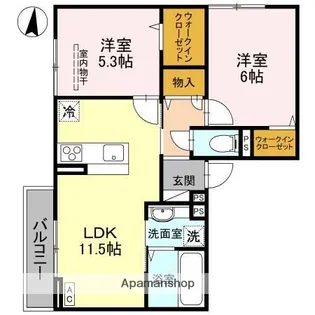 クレセント司【3階】の間取り