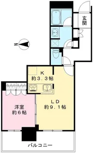 ローレルタワー堺筋本町【16階】の間取り