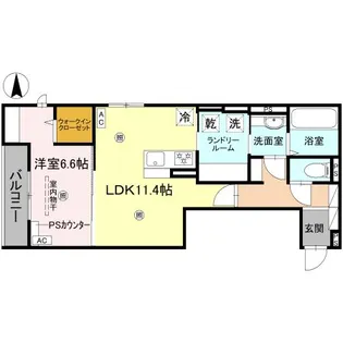 トリシア北巽【3階】の間取り