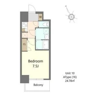 1Kの間取り画像