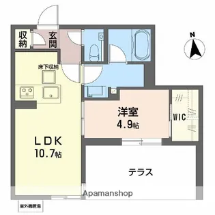 シャーメゾングランベアー【1階】の間取り